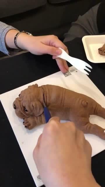 网红狗子跟闺蜜吃瓜